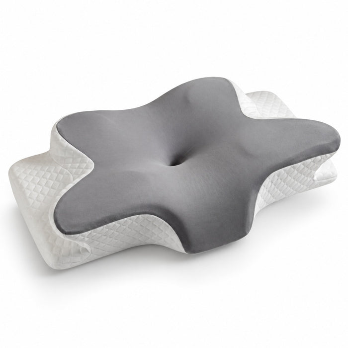 Zenrest Contour Pillow, grey butterfly memory foam pillow