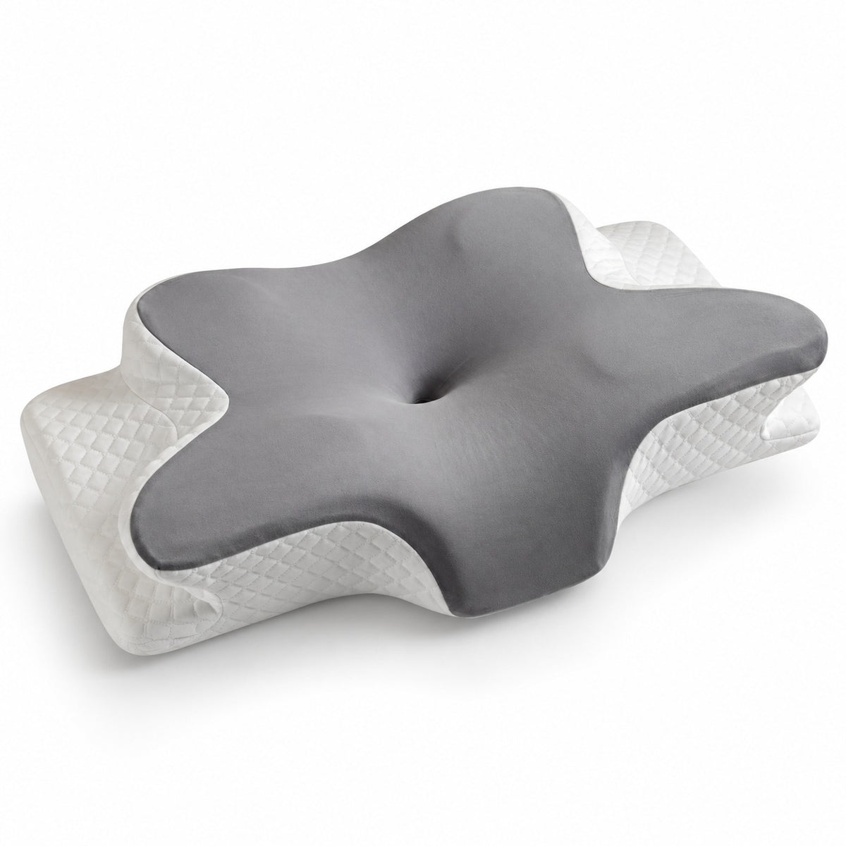 Zenrest Contour Pillow, grey butterfly memory foam pillow