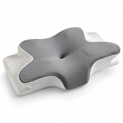 Zenrest Contour Pillow, grey butterfly memory foam pillow