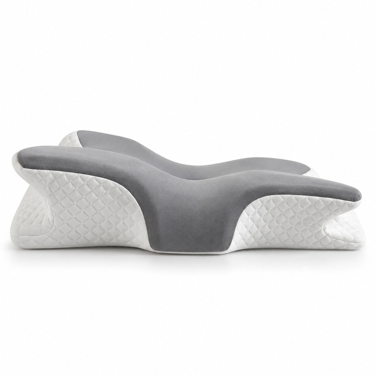 Side profile showing the two pillow heights