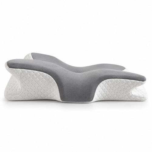 Side profile showing the two pillow heights